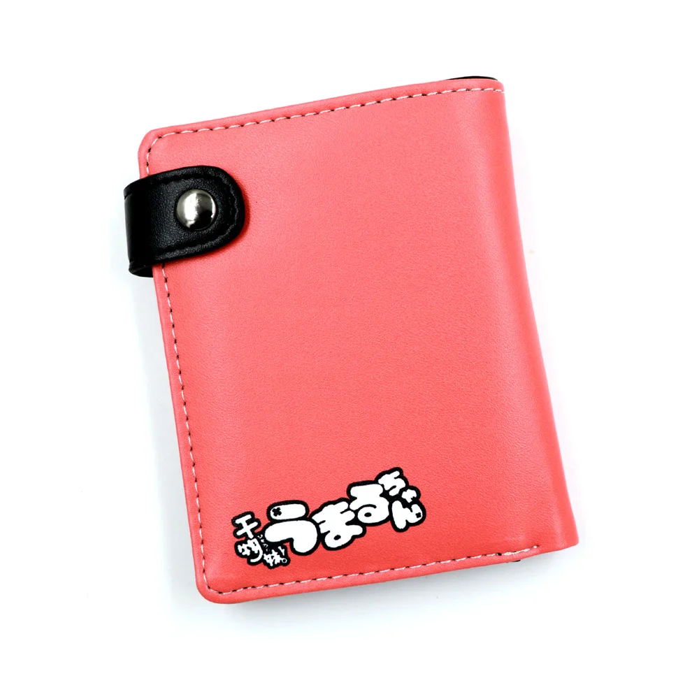 Аниме из PU искусственного короткошерстного оранжевый кошелек бумажник на кнопке