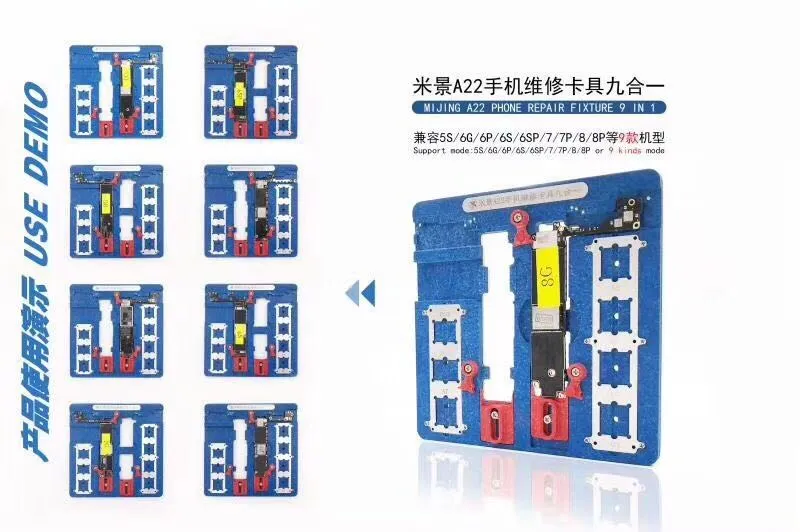 Приспособление для ремонта материнской платы телефона 9 в 1 iPhone Φ 6 6S 7 8 Plus