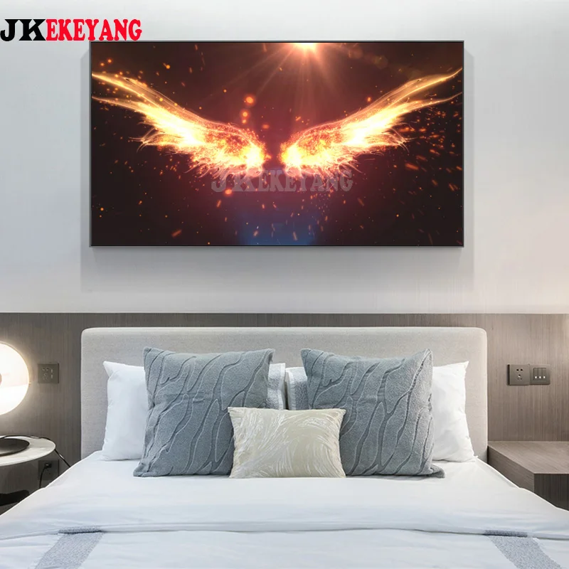 

Large 5D Diy diamond painting Fire wings Diamond Mosaic Rhinestone Embroidery cross stitch Y4123