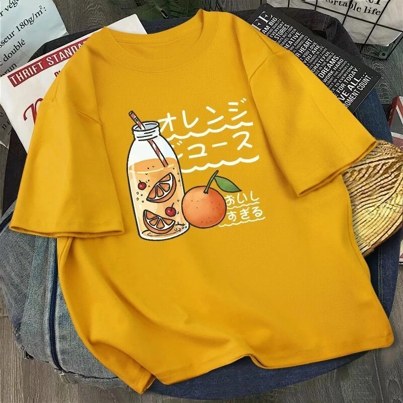 Kawaii Футболка с принтом для женщин Harajuku Ullzang мода футболка Топы графическим милый