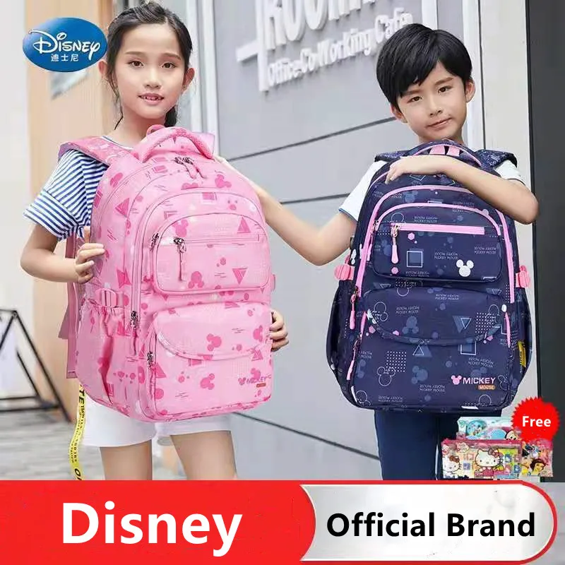 Disney Микки школьные ранцы для мальчиков девочек принцессы Начальная школа студенческий рюкзак, рюкзак супер светильник Класс 1-6 лет, детские...