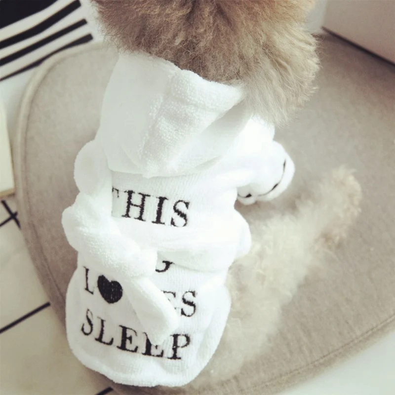 Pet Bath супер абсорбирующее белое пальто Халат коралловый удобный утолщенный питомец ночная рубашка с капюшоном Пижама куртка