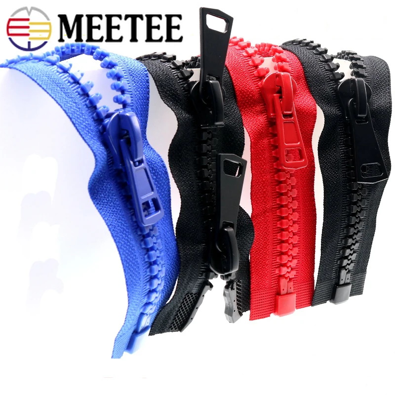 Meetee 1 шт. 80/100 см 12 # молния из смолы с открытым концом Автоматическая блокировка