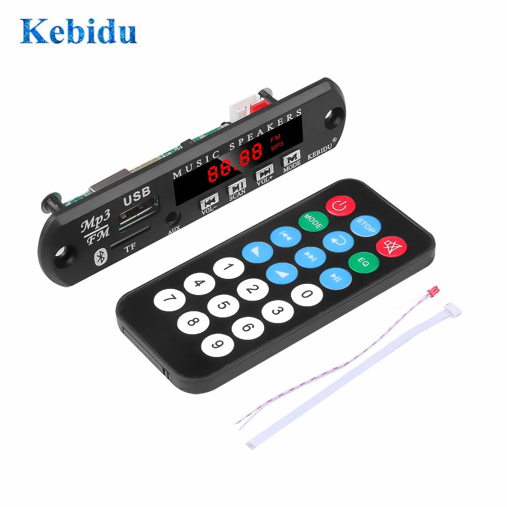 MP3 WMA декодер KEBIDU DC 12 В 5 плата беспроводной Bluetooth аудио модуль USB FM TF радио для