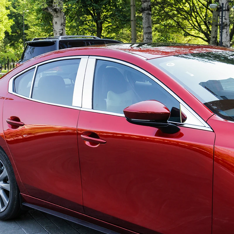 Хромированная оконная рамка из нержавеющей стали для Mazda3 Mazda 3 Axela 2019 2020 наклейки