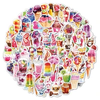 100pcs food cake dessert ice cream stickers for notebooks stationery vintage sticker craft supplies scrapbooking material