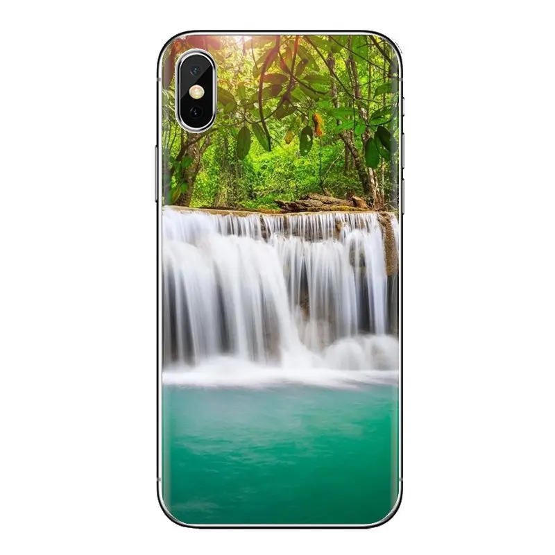 Для iPod Touch Apple iPhone 4 4s 5 5S SE 5C 6 6S 7 8 X XR XS Plus MAX прозрачный мягкий чехол Чехлы водопад