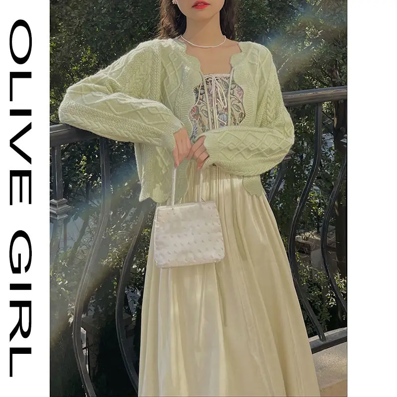 

Women Designer Elegant Sweet Vintage Floral Print Strap Dress Lace-up Chiffon Fairy Midi Dress Holiday Beach Summer Dress 2021