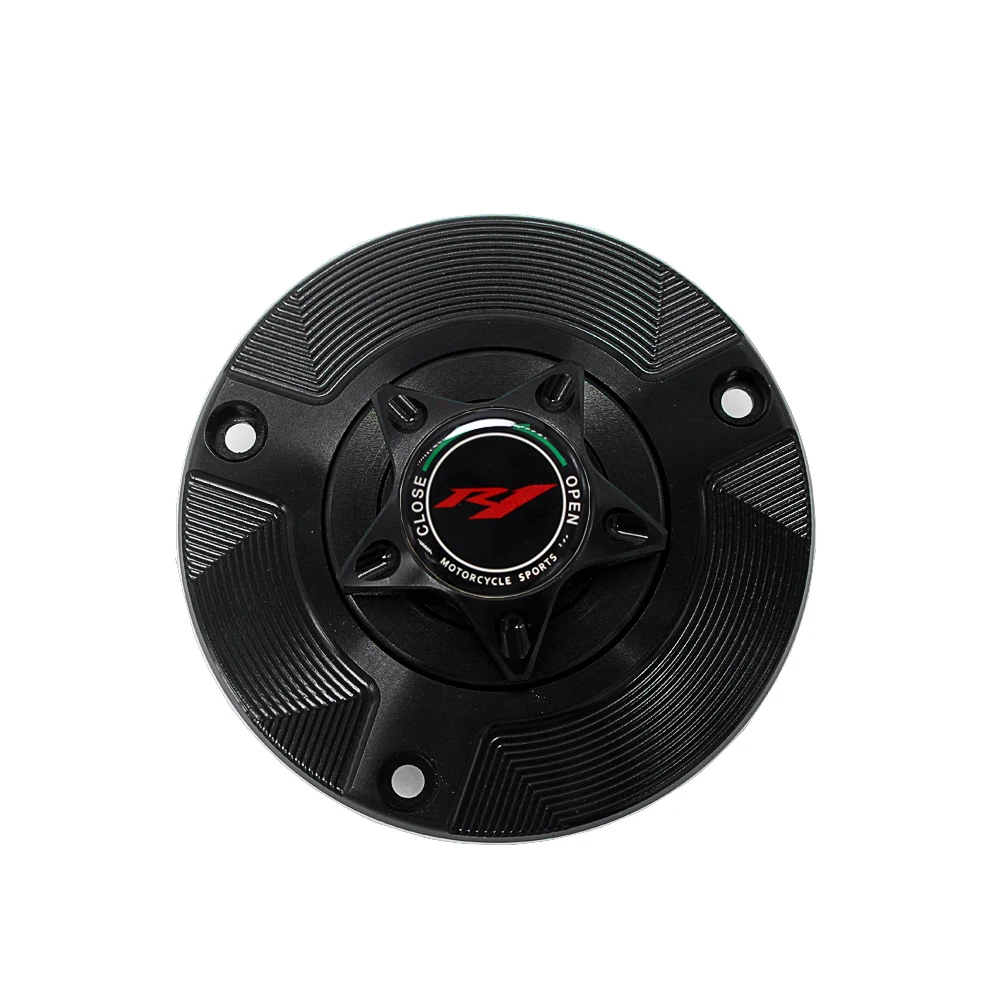 Черный Применимо к YAMAHA YZFR1 YZF-R1 YZF R1 1998- 1999 2001 2002 аксессуары для мотоциклов газа топливного бака с ЧПУ из алюминия - Цвет: Черный