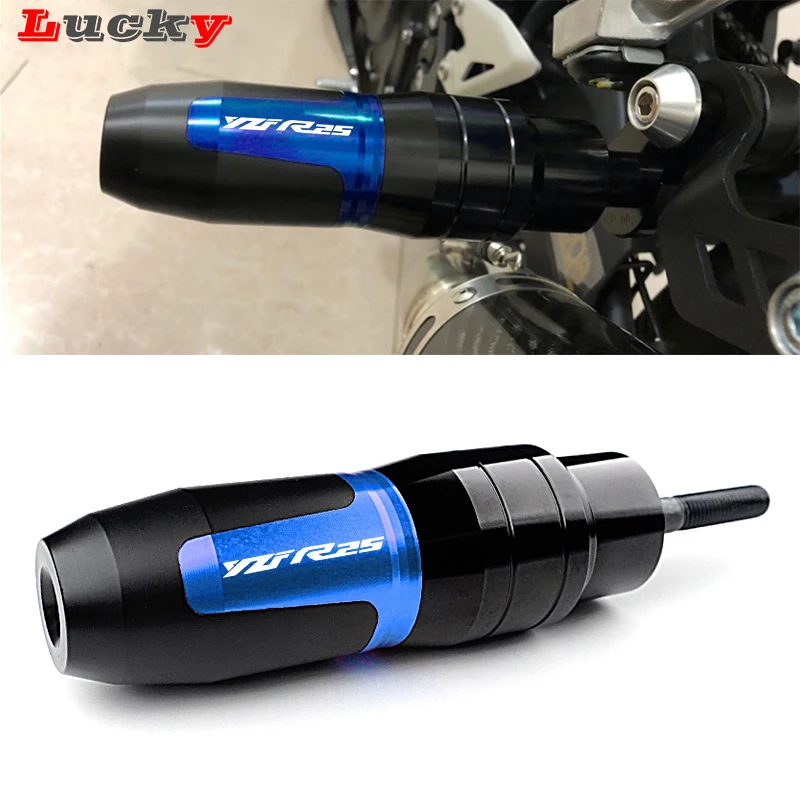 

Для YAMAHA YZF-R25 YZFR25 YZF R25 Универсальный Горячие предложения мотоциклетные CNC рамки выхлопных газов слайдер Защита от царапин Противоударная нак...