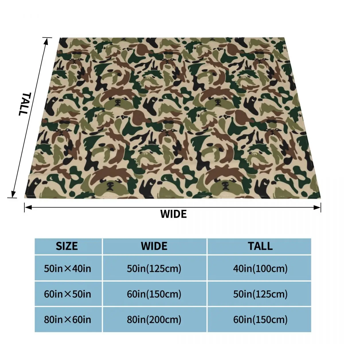 Тцу камуфляж одеяло из бархата с рисунком модная пропускающая воздух легкая