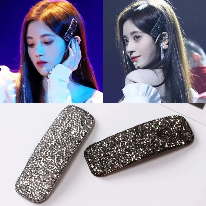 

Broken Diamond Shiny Hairpin Hair Accessories Geometric Stitching Fashion Trend Broken Hair Women's Headdress Side Clip 2021 New