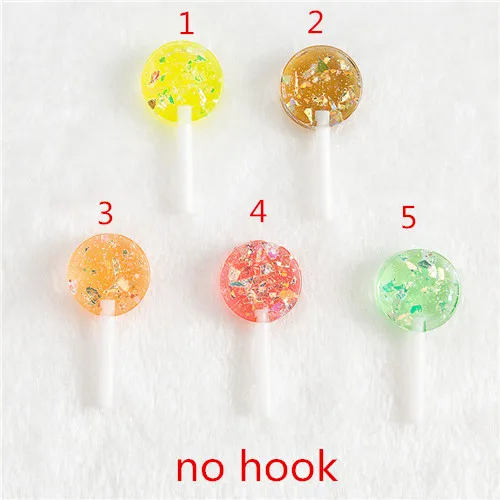 no hook 16 шт./лот 42*19 мм амулеты для подвесных сережек брелок Diy плоские с оборота блестящие полимерные леденцы Круглые красочные конфеты - Окраска металла: no hook