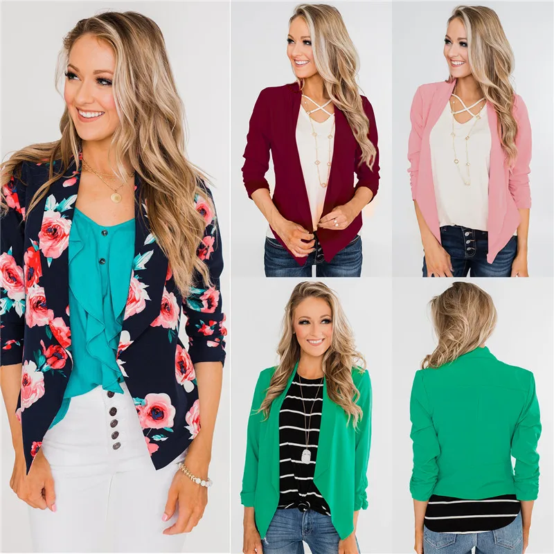 Женские куртки и блейзеры с принтом новинка 2019 модная верхняя одежда пальто