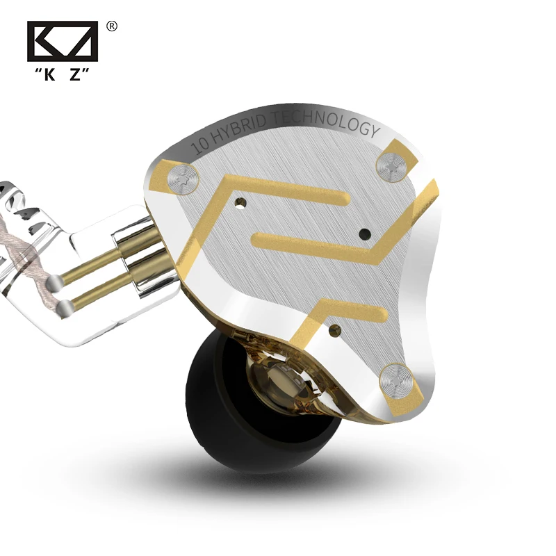 Гибридные наушники KZ ZS10Pro PRO 4BA + 1DD Hi Fi вкладыши с монитором для AS10 ZSN ZSX ZST ZS5