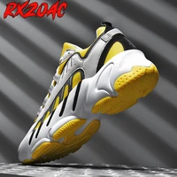 damping man running shoes golden mens tennis 2021 lace up platform sports shoes plus size summer sneakers for men training k12