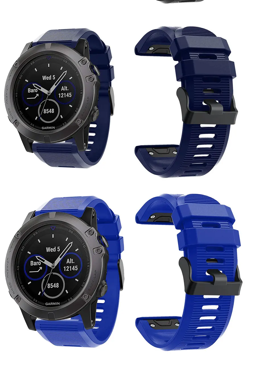 Силиконовый 26 мм быстросъемный ремешок для наручных часов Garmin Fenix 3 HR 5X 5X 6X Pro Easyfit силиконовый ремешок