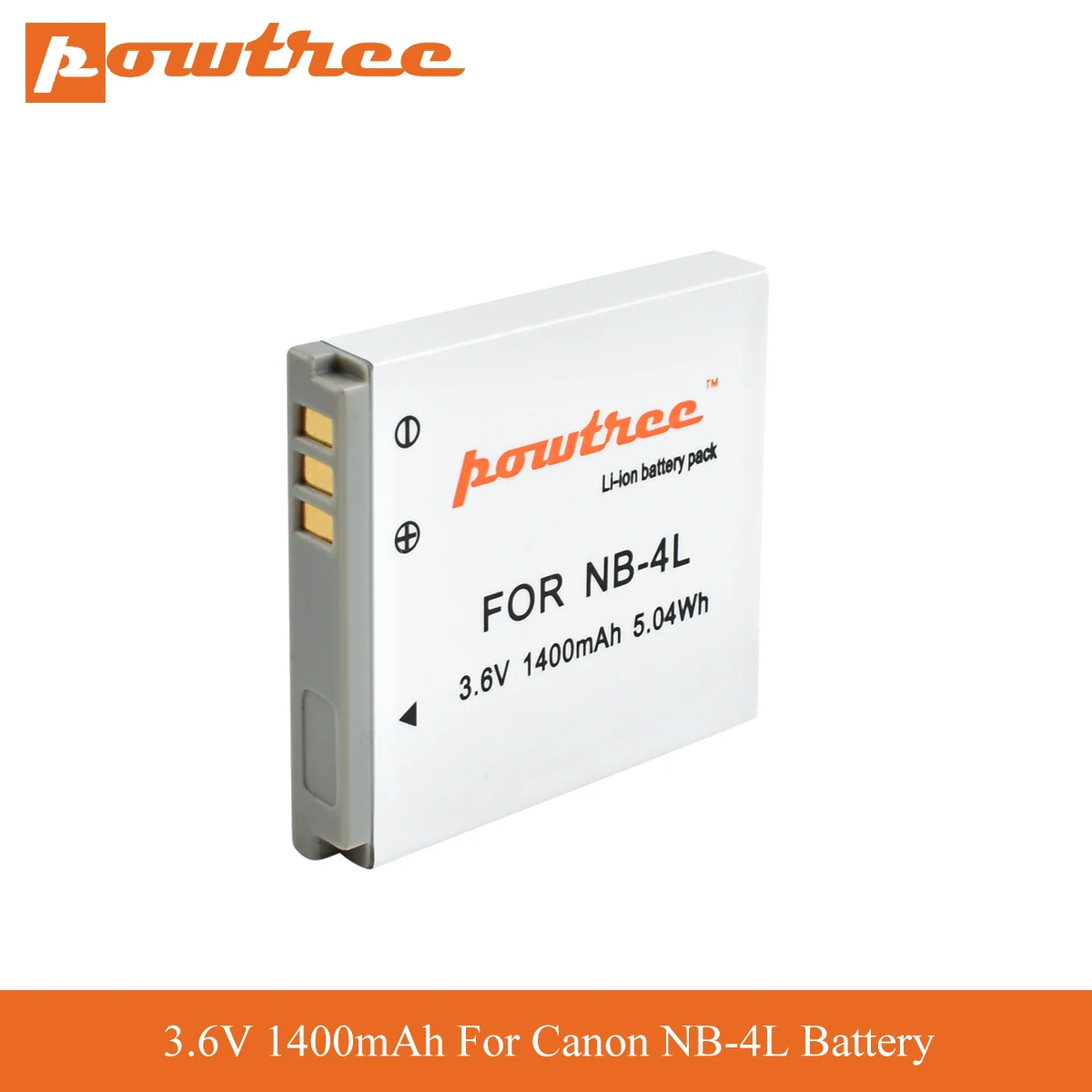 Запасной литий ионный аккумулятор POWTREE NB 4L 1400 мАч для цифровой камеры Canon IXUS 30 40 50 55