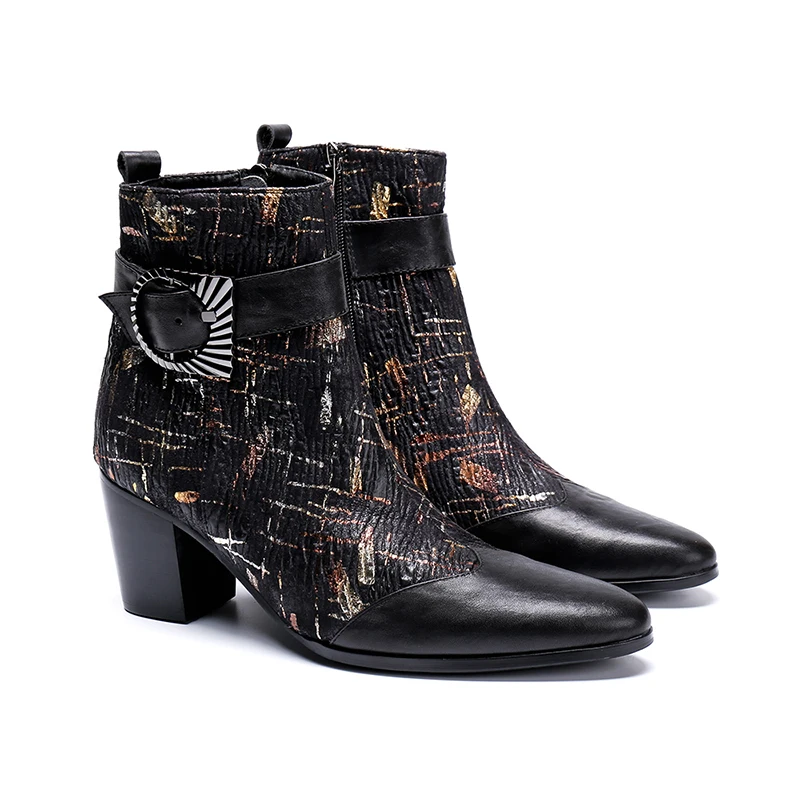 Зимние ботильоны в европейском стиле с острым носком и пряжкой на молнии Красные