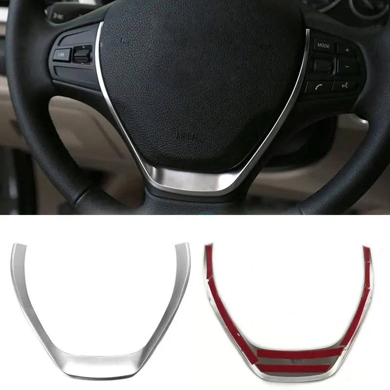 Chome Серебряная наклейка на рулевое колесо Накладка для BMW 1 3 серии F20 F30 F34 3GT 320i 328i 118