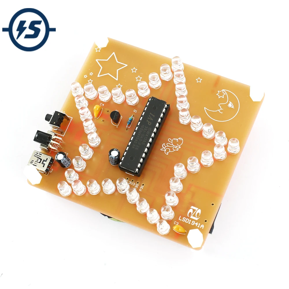 Набор сделай сам электронный RGB светодиодный пятиконечный мигающий светильник с