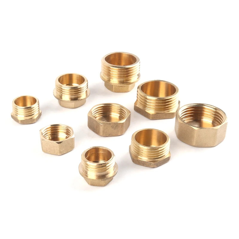 

2 шт., латунная труба с шестигранной головкой, 1/2 дюйма, 3/4 дюйма, 1 дюйм, заглушка, переходник для сантехнического фитинга