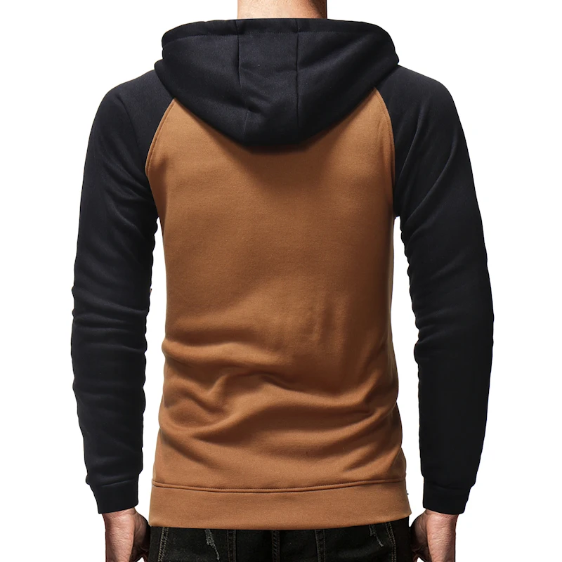 2019 зимняя мужская толстовка с капюшоном длинным рукавом на молнии Slim Fit пальто