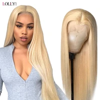 613 honey blonde lace front wig brazilian straight human hair for women part transparent lace front wig pre plucked 30 inch