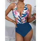 2021 сексуальные слитные купальники женские плечи цветочный женский купальник купальники с эффектом пуш-ап боди пляжная одежда купальник бикини