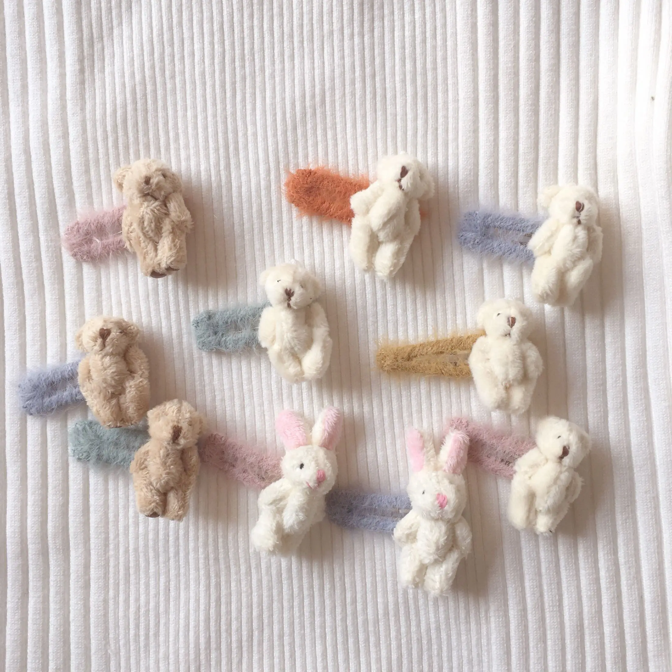 

For Japanese-style GIRL'S Small Things Autumn And Winter Day Plush Bear Bear Woolen BB Clip Side Clip Barrettes
