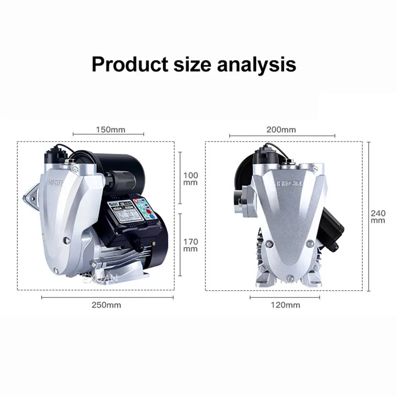 Полностью автоматический усилитель давления воды 220 В электрический умный