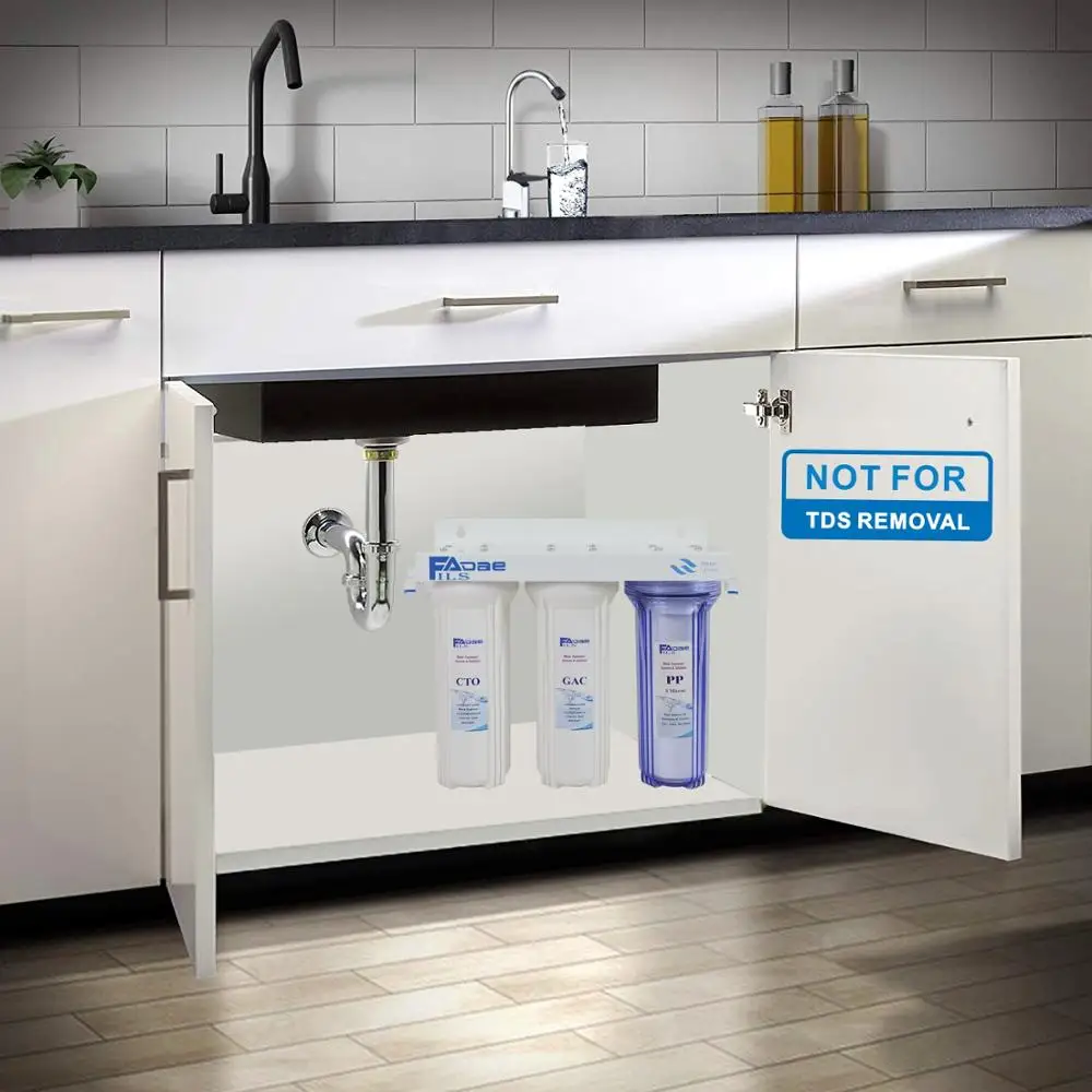 Высокое качество! Трехступенчатая система фильтрации питьевой воды под