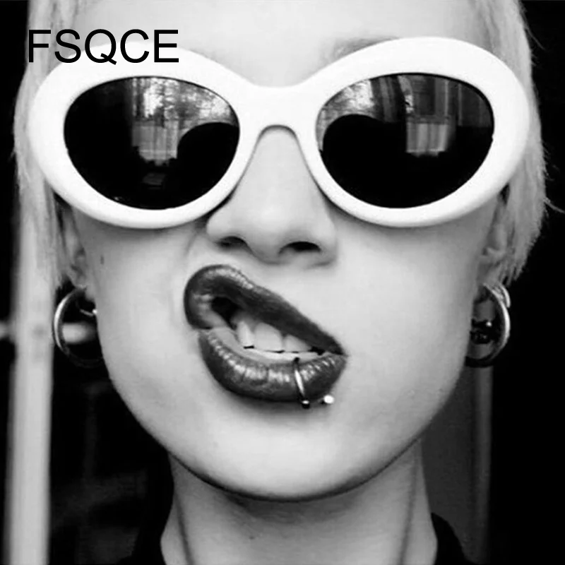 FSQCE новые брендовые дизайнерские винтажные Овальные Солнцезащитные очки для