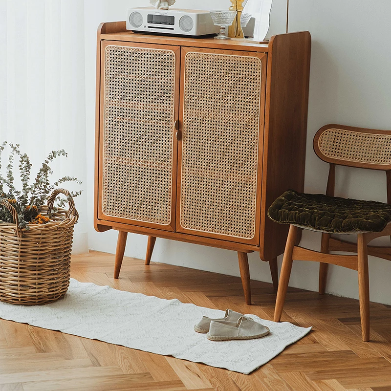 Хлопковый напольный коврик нескользящий для спальни в скандинавском стиле