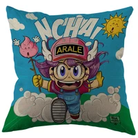 arale pillow covers cases cotton linen zippered square decorative pillowcase outdoor office home cushion 45x45cm one sides