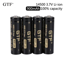 Batería recargable de iones de litio para cámara/cabezal de cigarrillo electrónico, GTF 2020, 14500 mAh, 900 de capacidad, 100% V, novedad de 3,7