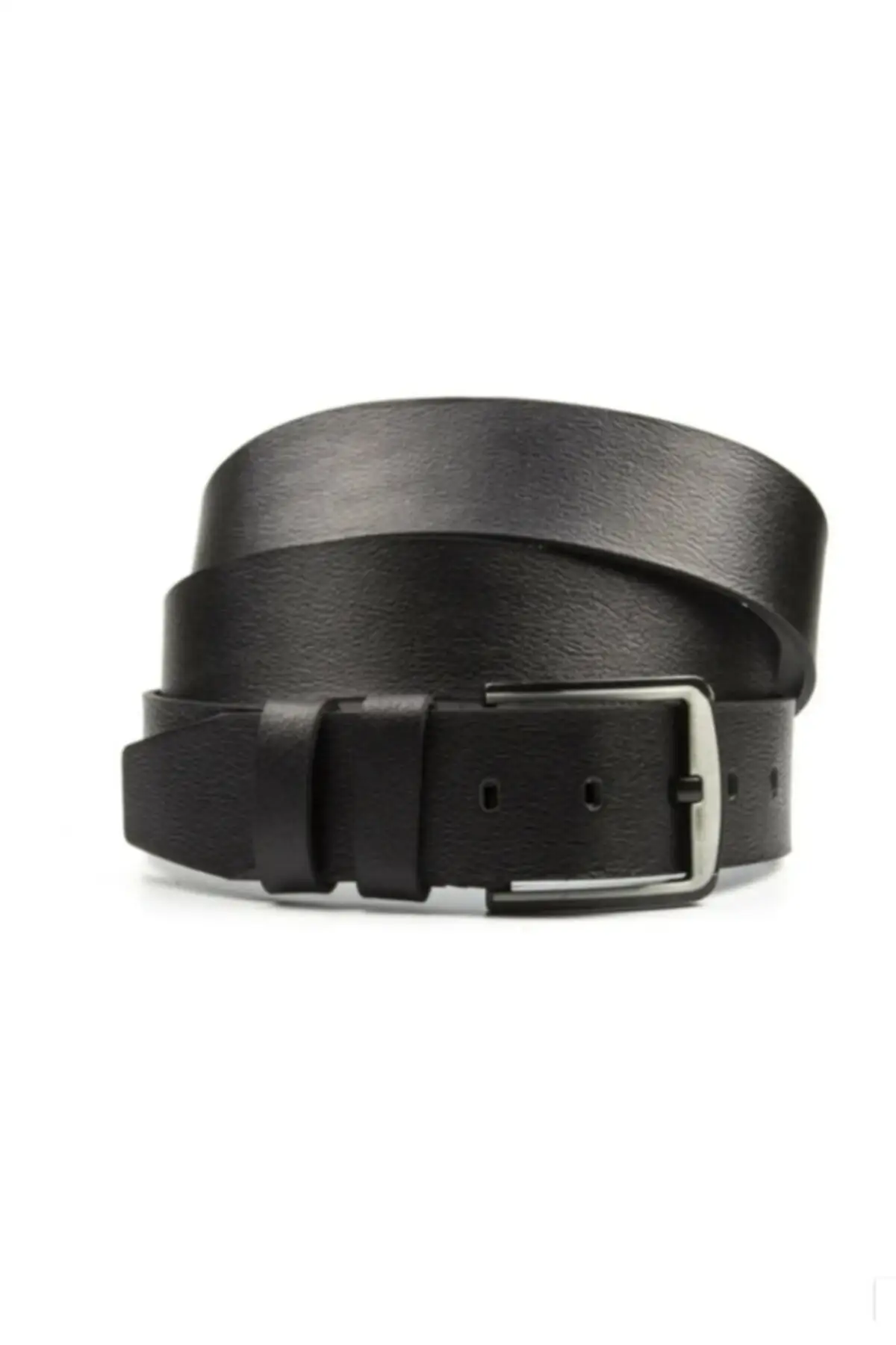 Men's Black Genuine Leather Jeans Belt