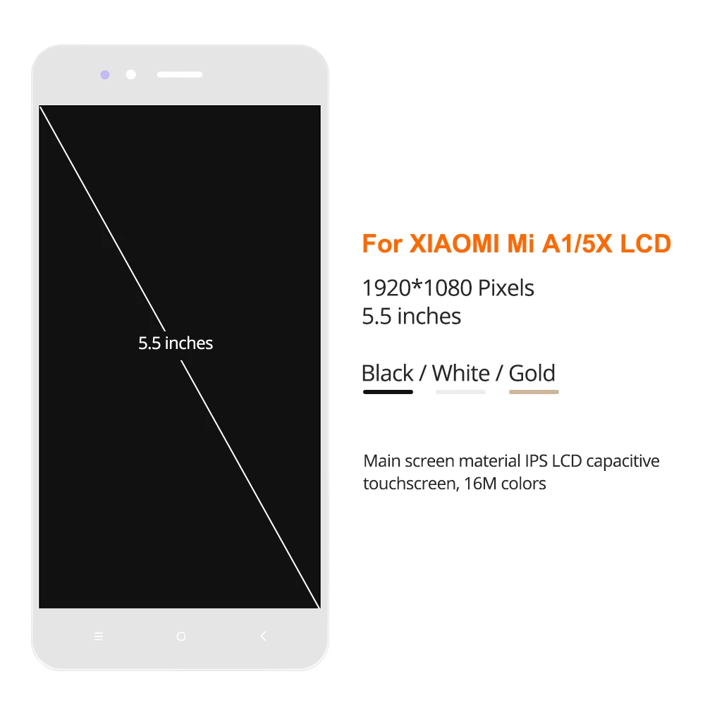 ЖК дисплей 5 &quotA1 для Xiaomi Mi A1 сенсорный экран с рамкой замена 5X дисплей|Экраны
