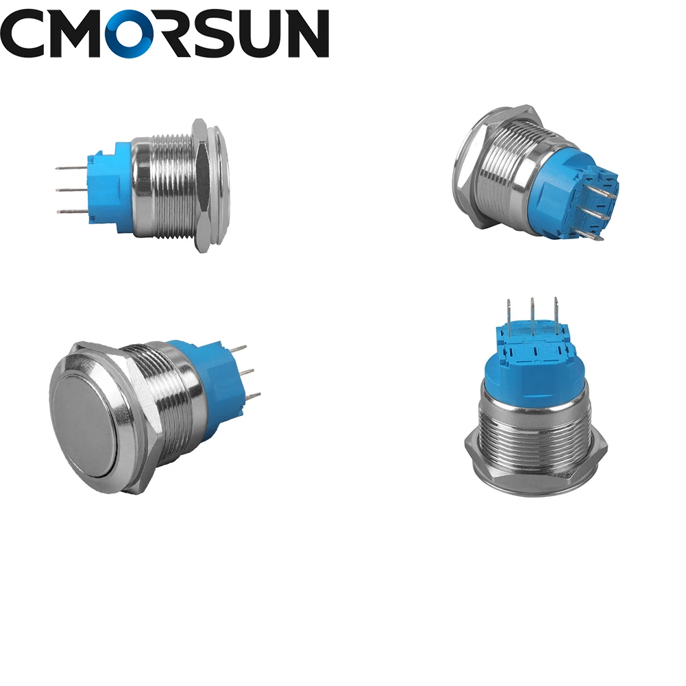 

Waterproof Metal Push Button telephone Switch LED Light AC 250V 3A Blue Momentary Self-Reset Car Engine Power sthlivolonc 16mm