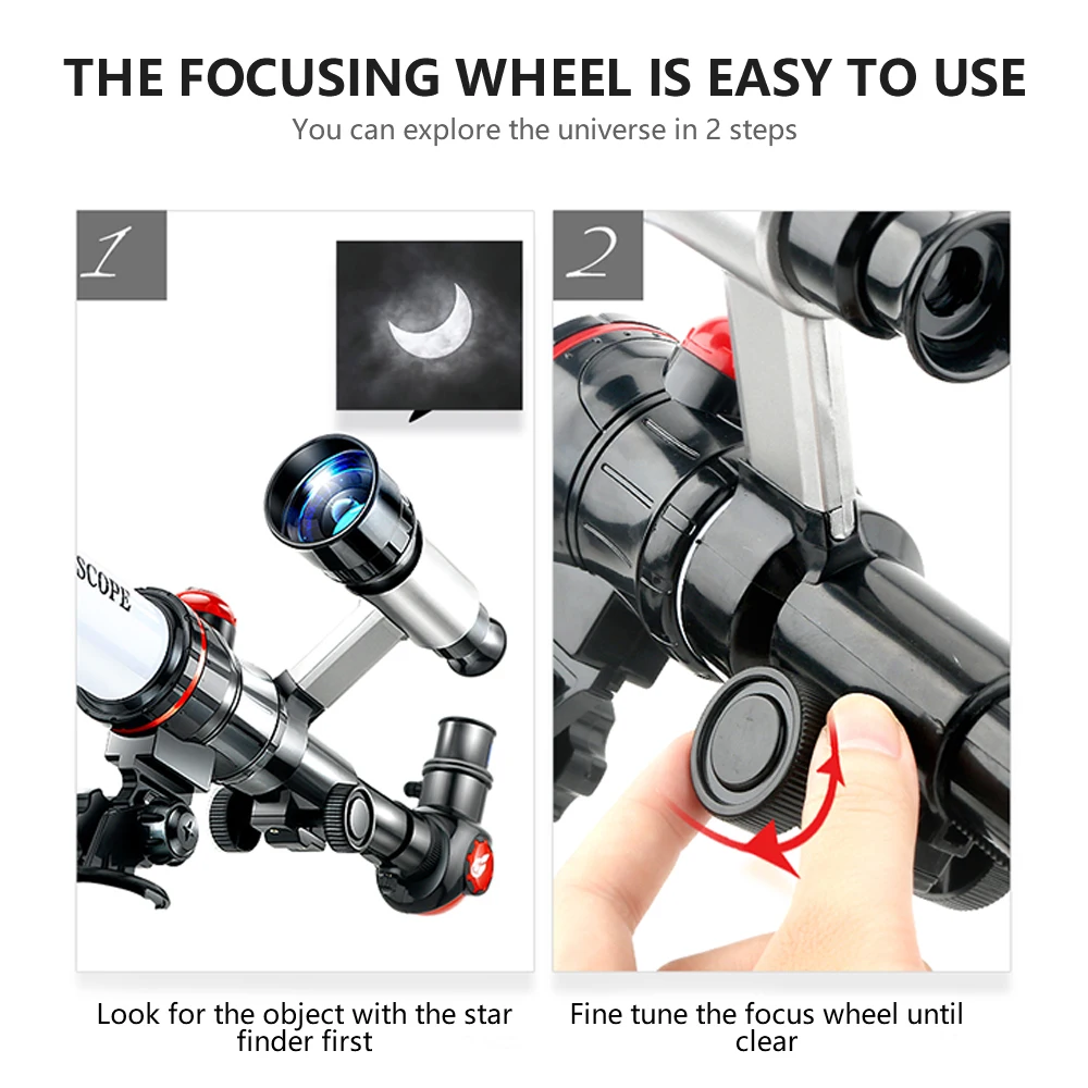 

2021 New Children Telescope Astronomical Telescope With Tripod Simulates Science Experiment Monocular For Outdoor Camping