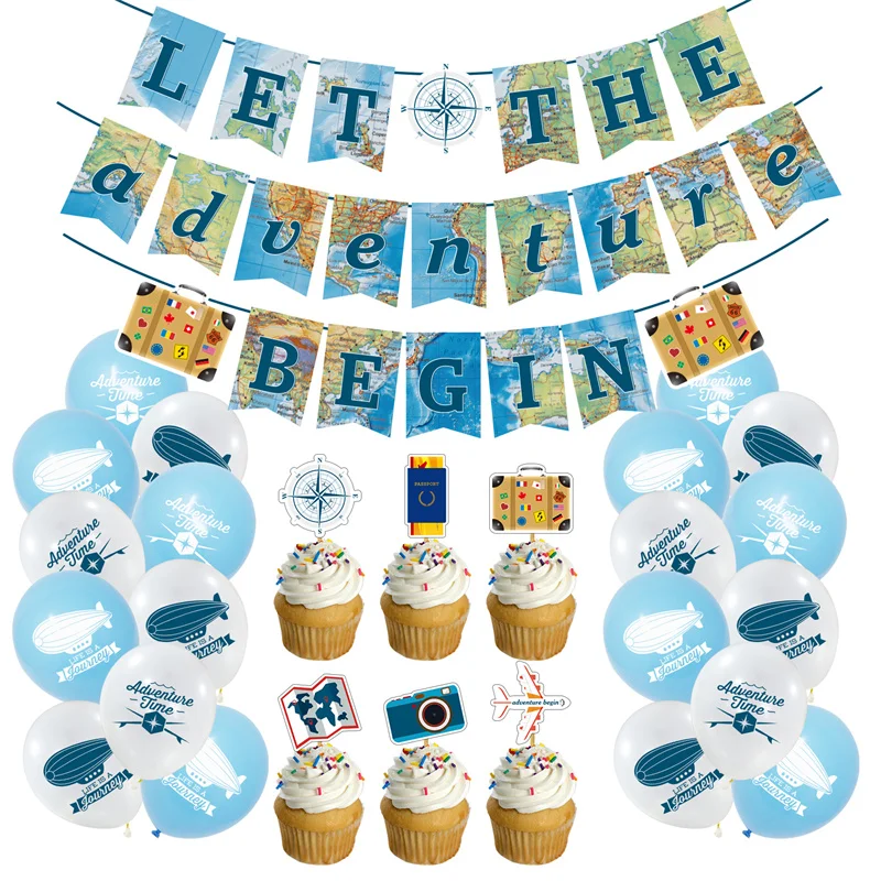 

1 набор, латексные воздушные шары для путешествий на пенсию