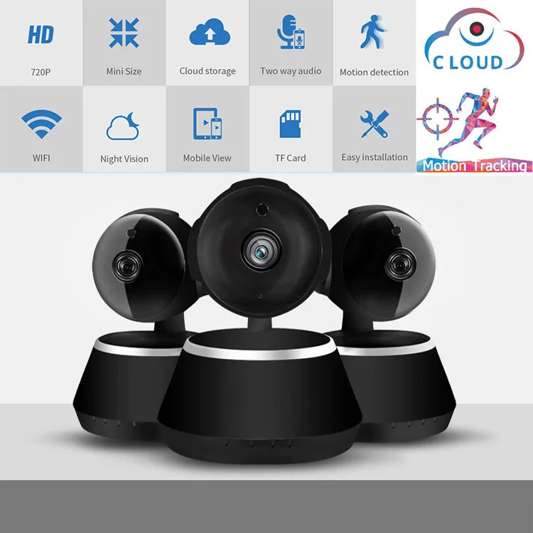 Беспроводная мини камера для помещений 720P 1080P HD IP Wi Fi видеонаблюдение радионяня