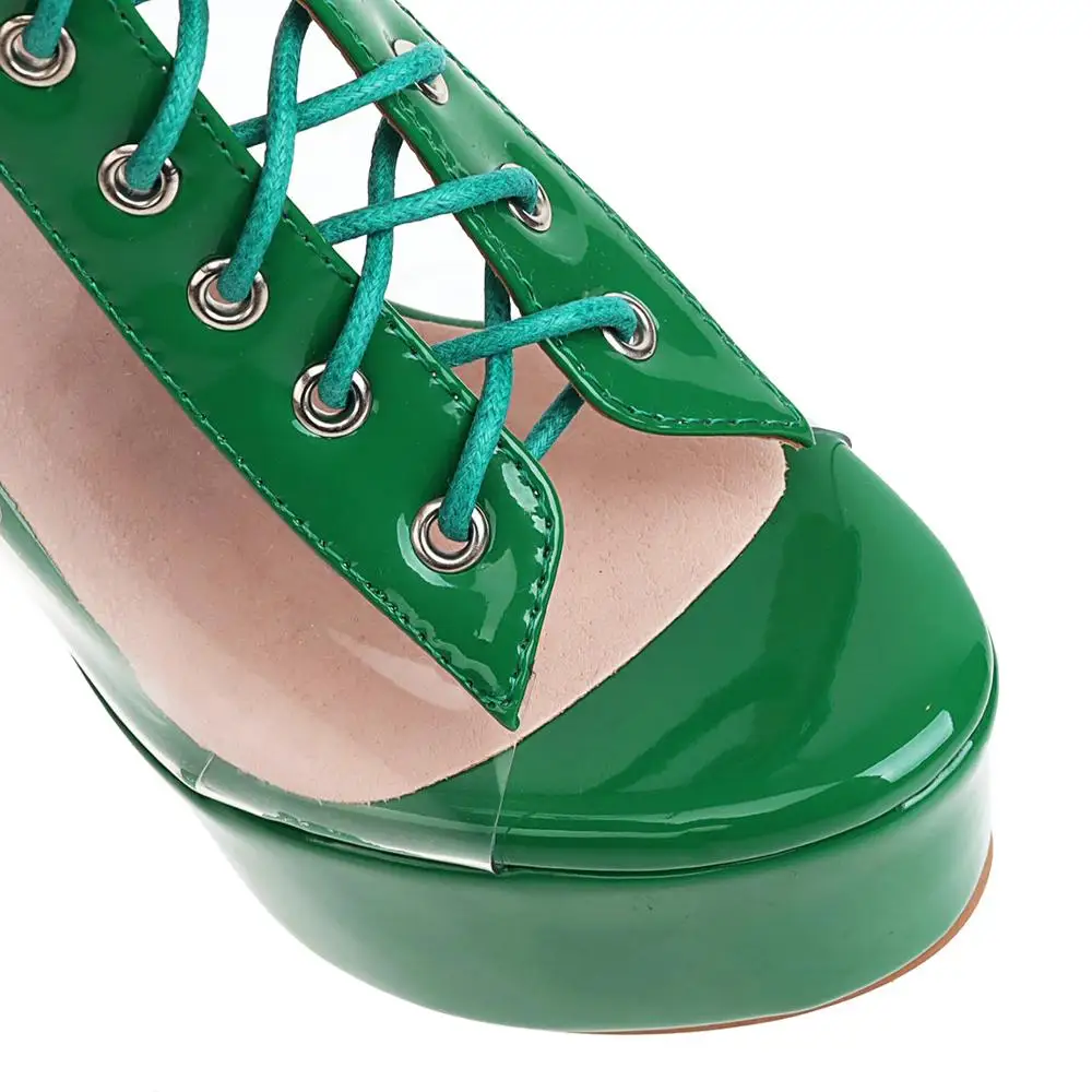 Женские ботильоны с открытым носком прозрачные непромокаемые из ПВХ на высоком