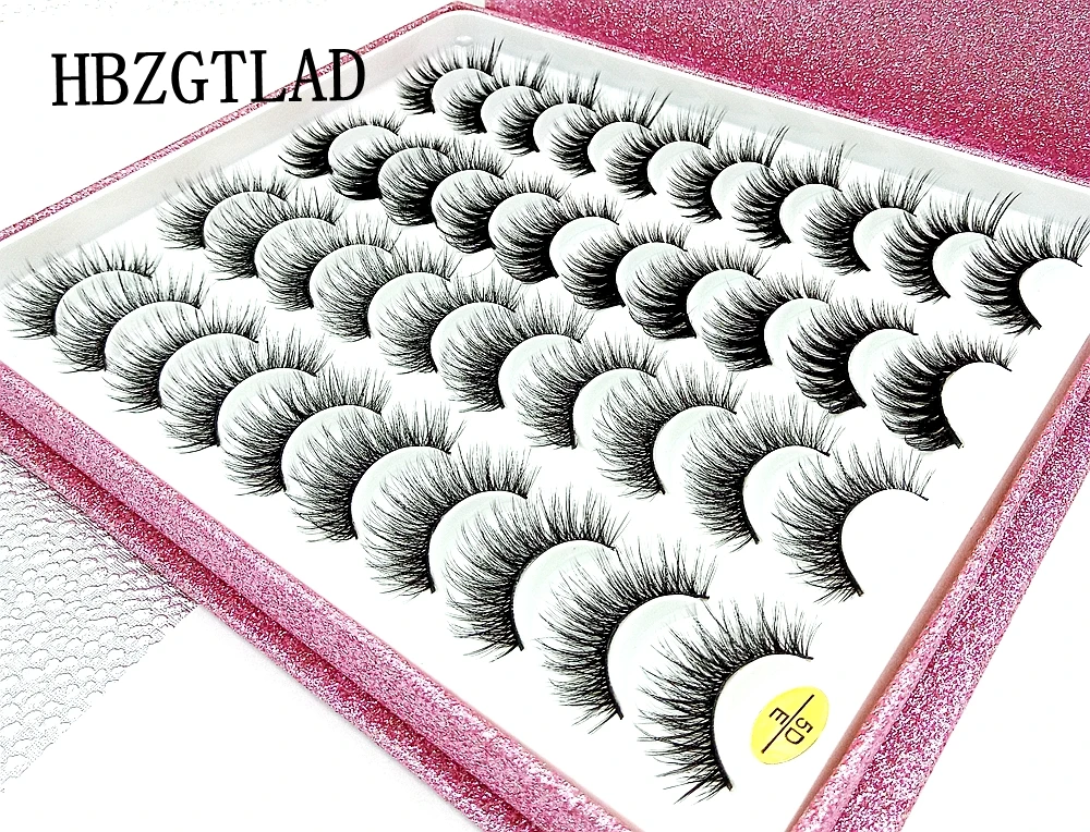 Hbzgtlad 1/20 пар флэш-упаковка 3D мягкая норка накладные ресницы ручной работы пушистые длинные ресницы натуральные инструменты для макияжа глаз