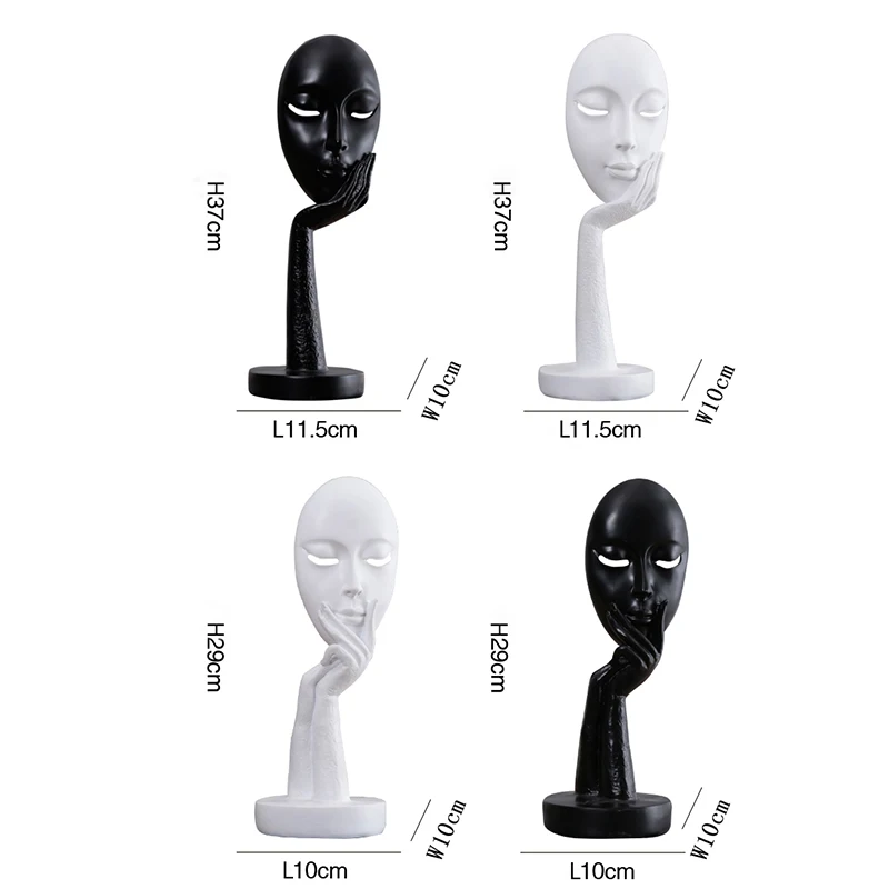 Предметы интерьера женские статуи лица для украшения дома аксессуары персонажа