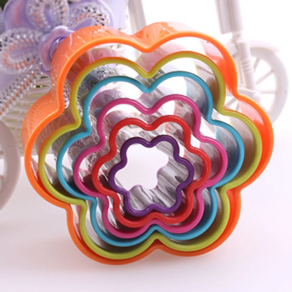 Новая красочная многоформенная Пластиковая форма для печенья резак формы кухни