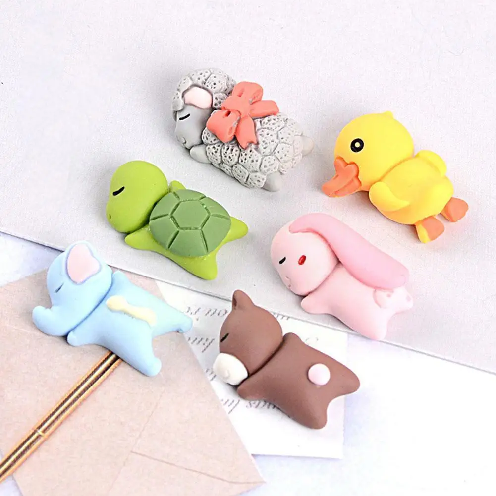 

1pcs/lot Resin Cartoon Sleeping Small Animal Cream Making DIY Materials Hairpin Accessories Phone Case Brooch Mobile Wholes D5X9