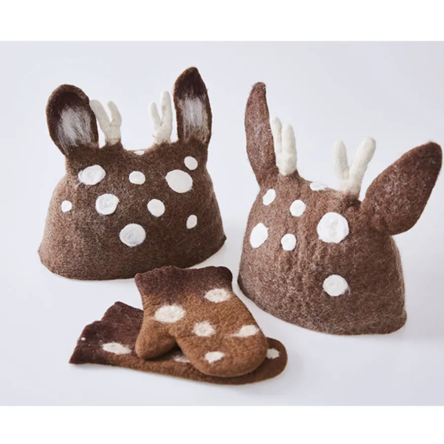 Модные оригинальные головные уборы ручной работы с животными шерстяные фетровые