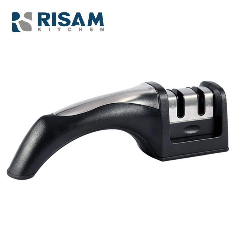 RISAMSHA 2-ступенчатая точилка для кухонных ножей из карбида Керамическая | Дом и сад