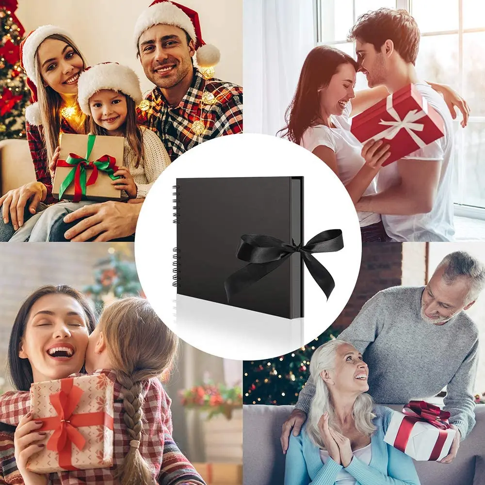 

Альбом для скрапбукинга, самодельный альбом «сделай сам» на 80 страниц для дня рождения, выпускного вечера, свадьбы, памятного подарка на Ден...